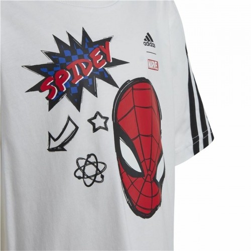 Krekls ar Īsām Piedurknēm Bērniem Adidas Spider-Man Balts image 4