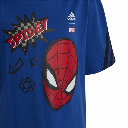 Детский Футболка с коротким рукавом Adidas Spider-Man Синий image 4