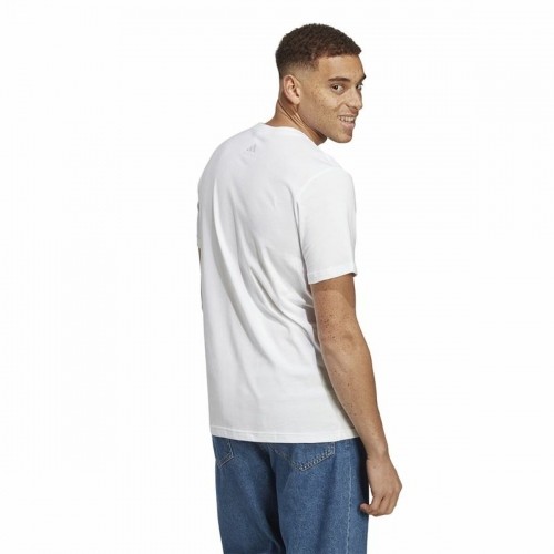 Men’s Short Sleeve T-Shirt Adidas Essentials White image 4