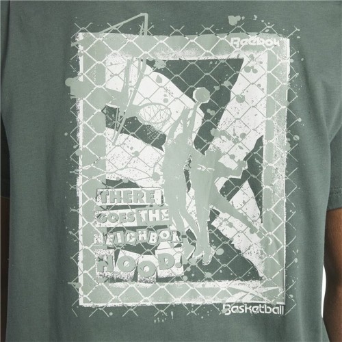 Vīriešu Krekls ar Īsām Piedurknēm Reebok Graphic Series Zaļš image 4