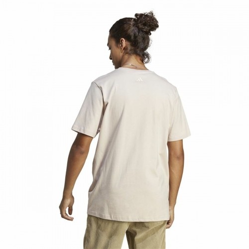 Vīriešu Krekls ar Īsām Piedurknēm Adidas Essentials Bēšs image 4