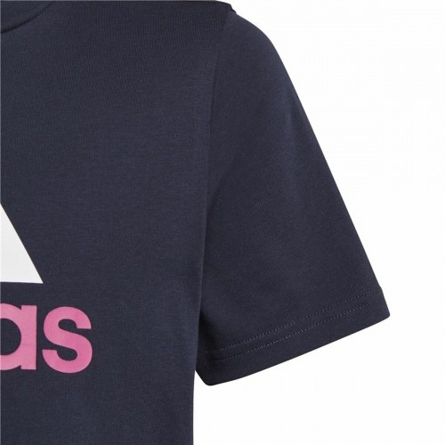 Krekls ar Īsām Piedurknēm Bērniem Adidas Essentials Tumši zils image 4
