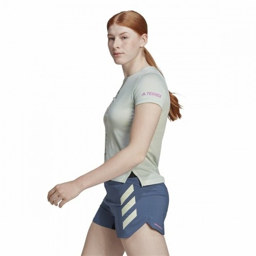 Women’s Short Sleeve T-Shirt Adidas Agravic Soft green image 4