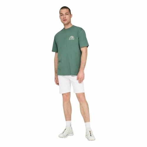 Men’s Short Sleeve T-Shirt Only & Sons Onskylan Rlx Icon Dark green image 4