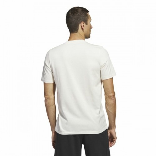 Men’s Short Sleeve T-Shirt Adidas Lounge White image 4