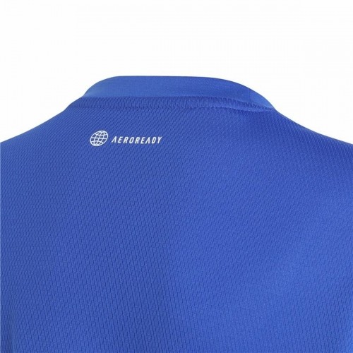 Child's Short Sleeve T-Shirt Adidas Aeroready Blue image 4