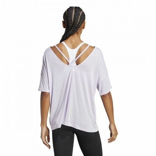 Women’s Short Sleeve T-Shirt Adidas Studio Oversized Lilac image 4