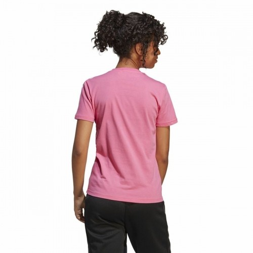Women’s Short Sleeve T-Shirt Adidas 3 stripes Pink image 4