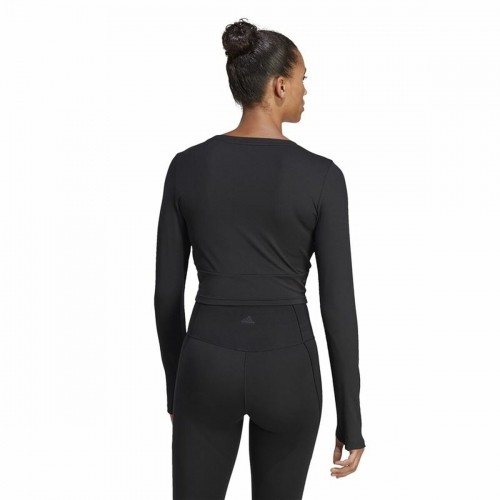 Women’s Long Sleeve T-Shirt Adidas Studio Black image 4