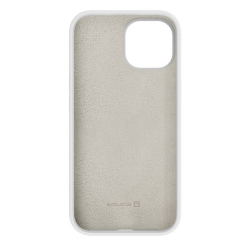 Evelatus Premium Mīksta pieskāriena silikona aizmugures maks-apvalks priekš iPhone 15 Plus Balta image 4