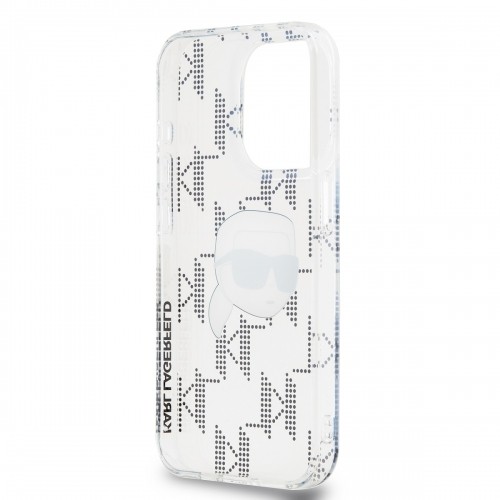 Karl Lagerfeld IML Electroplated Karl Head Case for iPhone 15 Pro Transparent image 4