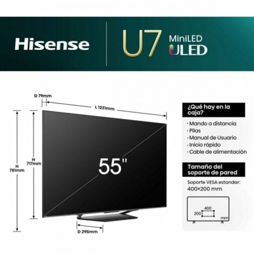 Смарт-ТВ Hisense 55U7NQ 4K Ultra HD 55" LED HDR image 4