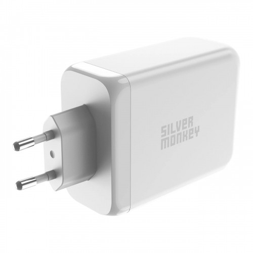 Silver Monkey SMA154 200W GaN charger 3xUSB-C PD USB-A QC 3.0 - white image 4