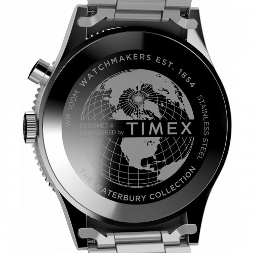 Мужские часы Timex THE WATERBURY  GMT Чёрный Серебристый (Ø 39 mm) (Ø 40 mm) image 4