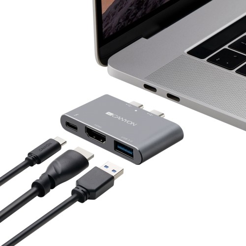 CANYON hub DS-1 3in1 Thunderbolt 3 Space Grey image 4