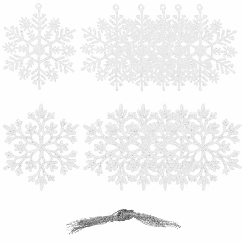 Ziemassvētku dekorācijas- sniega pārslas Springos CA0750 10cm 12gab image 4