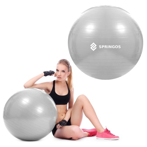 Мяч для упражнений с насосом Springos FB0008 75см image 4