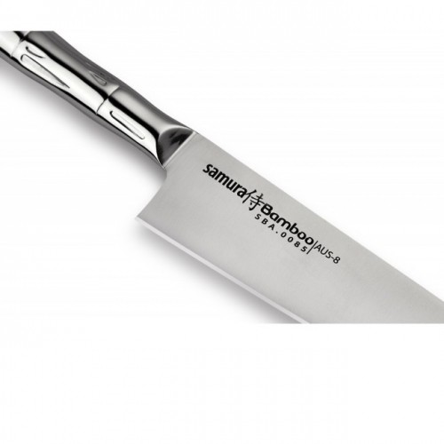 Samura BAMBOO Кухонный нож Шевповора 8"/200mm из AUS 8 Японской стали 59 HRC image 4