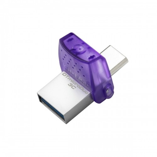 USB Zibatmiņa Kingston DataTraveler  microDuo 3C 128 GB Violets image 4