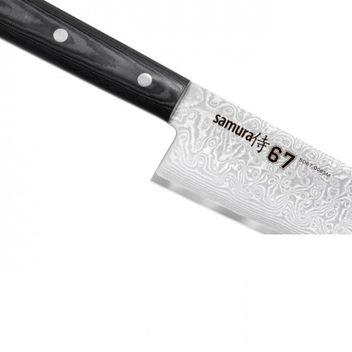 Samura DAMASCUS 67 Универсальный Кухонный нож Шевповора 8.2"/208mm из AUS 10 Дамасской стали 61 HRC (67-слойный) image 4
