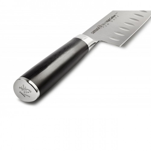 Samura MO-V Кухонный нож Santoku 7"/180mm из AUS 8 Японской стали 59 HRC image 4