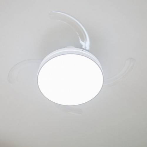 LED Ceiling Fan with Speaker and 4 Retractable Blades Notefan InnovaGoods White 36 W Ø49,5-104 cm image 4