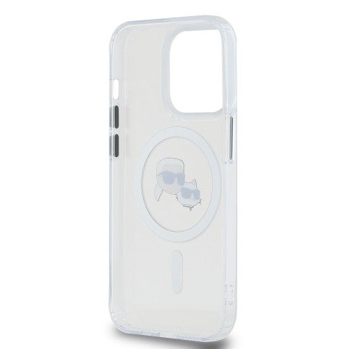 Karl Lagerfeld IML K&CH Heads Metal Frame MagSafe Case for iPhone 14 Pro Max Transparent image 4