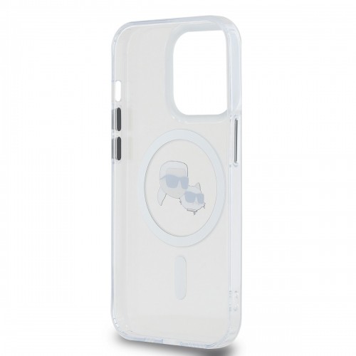 Karl Lagerfeld IML K&CH Heads Metal Frame MagSafe Case for iPhone 14 Pro Transparent image 4