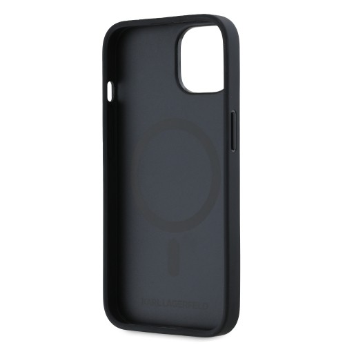 Karl Lagerfeld PU Karl Heads Pattern MagSafe Case for iPhone 14 Black image 4