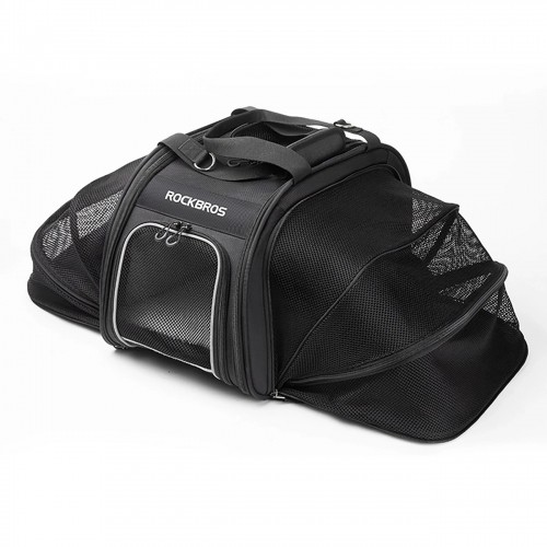 Rockbros 30140028001 transport bicycle bag for cats and dogs - black image 4