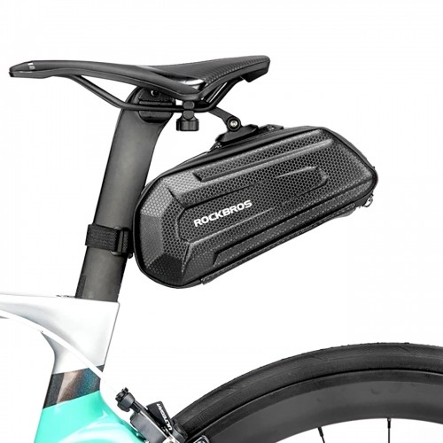 Rockbros B69 bicycle saddle bag 1.7l with easy release system - black image 4