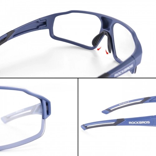 Rockbros SP216BL photochromic UV400 cycling glasses - blue image 4