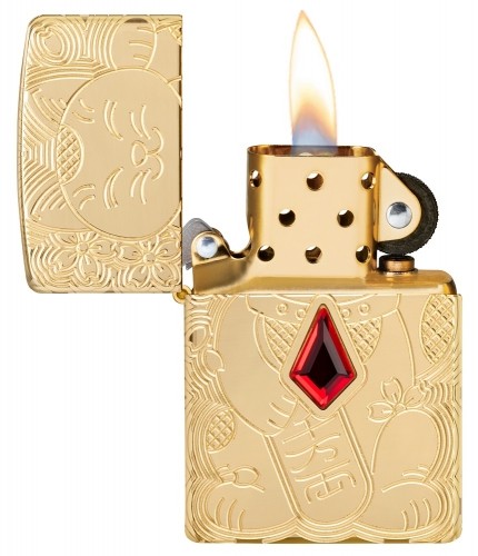 Zippo Lighter 49802 Armor™ Lucky Cat Design image 4