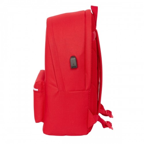 Rucksack for Laptop and Tablet with USB Output Sevilla Fútbol Club Red 31 x 44 x 18 cm image 4
