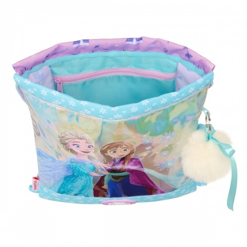 Сумка-рюкзак на веревках Frozen Cool days Фиолетовый Небесный синий 26 x 34 x 1 cm image 4