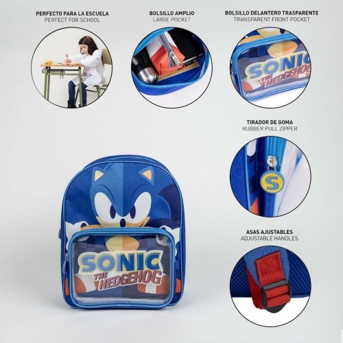 Школьный рюкзак Sonic Синий 25 x 3 x 12 cm image 4
