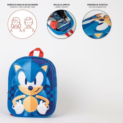 Школьный рюкзак Sonic Синий 25 x 31 x 10 cm image 4