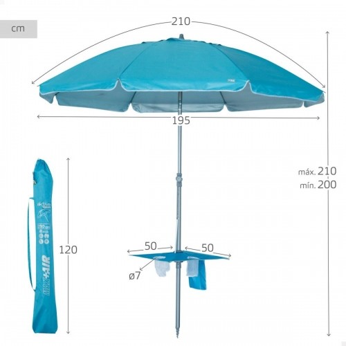 Пляжный зонт Aktive Сталь Ткань Оксфорд 210 x 205 x 210 cm image 4