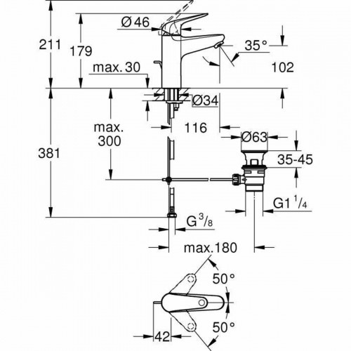 Mixer Tap Grohe Metal image 4