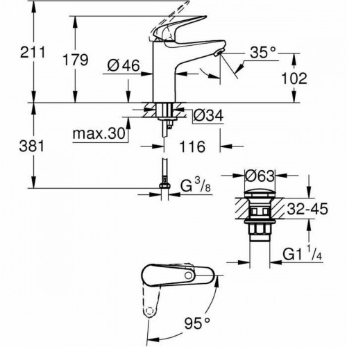 Mixer Tap Grohe Metal image 4