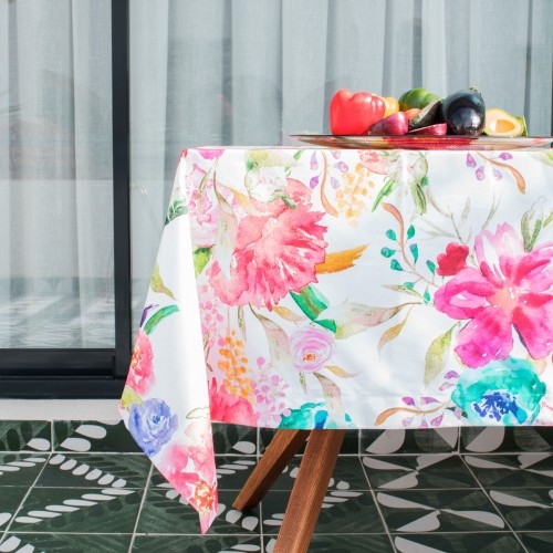 Tablecloth HappyFriday Pink bloom Multicolour 150 x 150 cm image 4