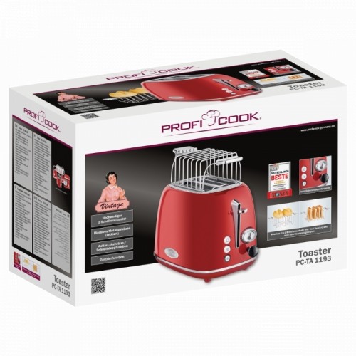 ProfiCook Toaster Vintage PCTA1193 red image 5