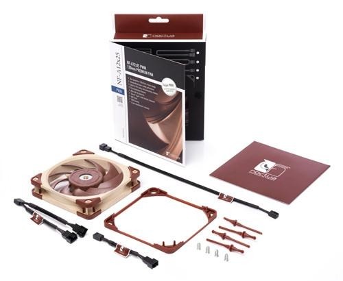 Noctua NF A12x25 5V PWM Computer case Fan 12 cm Beige, Red image 5