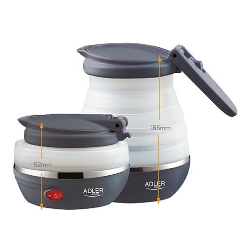 Adler AD 1279 electric kettle 0.6 L 750 W Black, White image 5