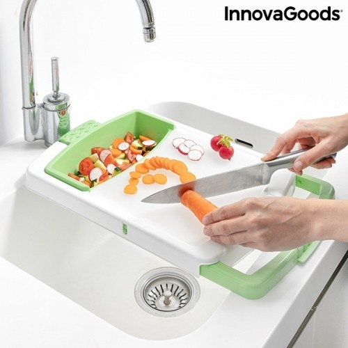 Extendable 3-in-1 Cutting Board with Tray, Container and Drainer PractiCut InnovaGoods image 5