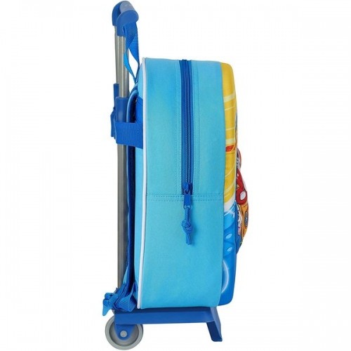 3D School Bag with Wheels SuperThings Light Blue image 5