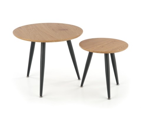 Halmar MENTONA 2, set of two coffee tables, color: golden oak / black image 5