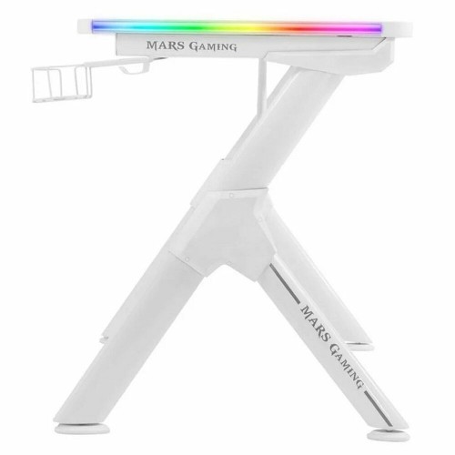 Desk Mars Gaming MGDXLRGBW LED RGB White Steel 160 x 60 cm image 5