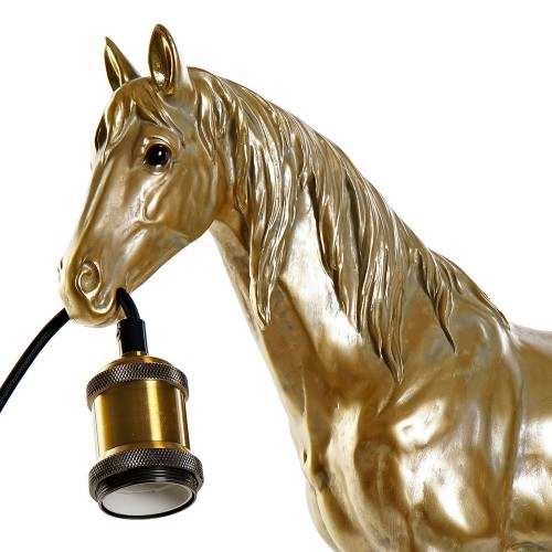 Настольная лампа DKD Home Decor Смола 25W 220 V Позолоченный Лошадь (59.5 x 16.5 x 47 cm) image 5