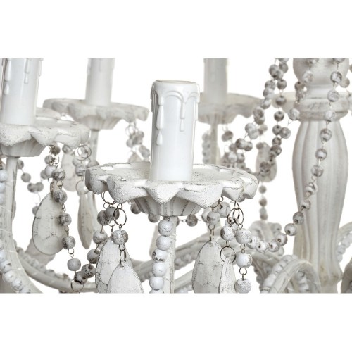 Ceiling Light DKD Home Decor White Metal Plastic 40 W Romantic Stripped 220 V 70 x 70 x 63 cm image 5